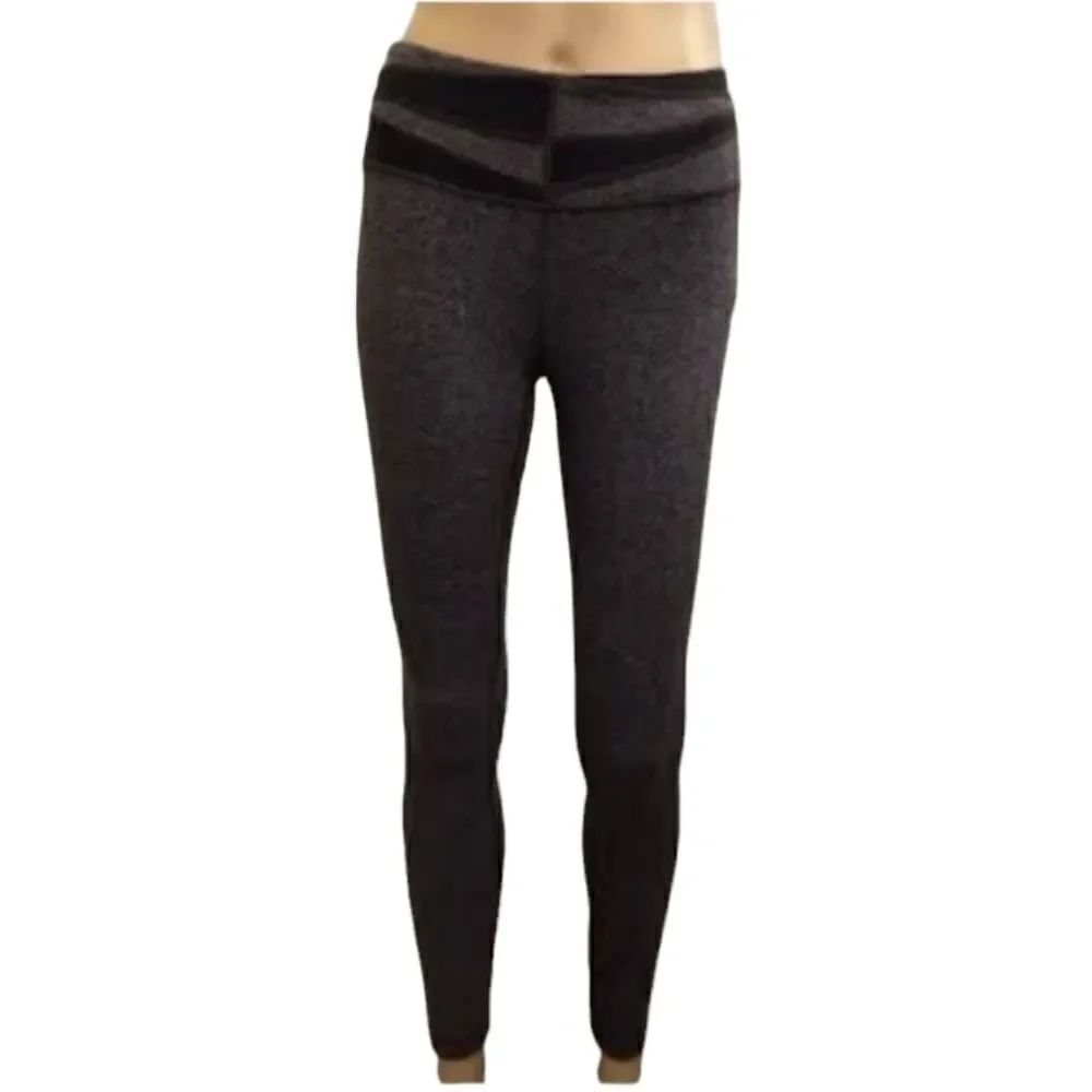 Lululemon Wunder Under full length leggings herringbone tummy control grey 2